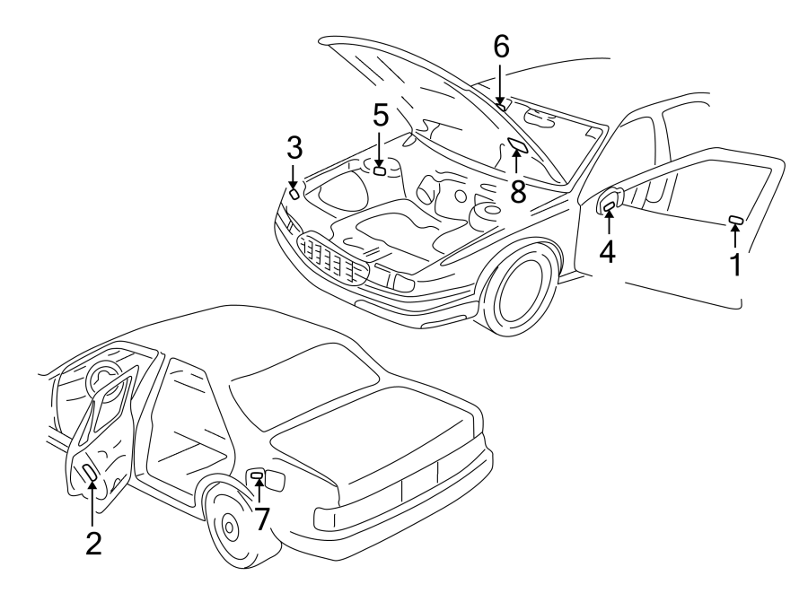 Diagram INFORMATION LABELS. for your 2006 Chevrolet Silverado   