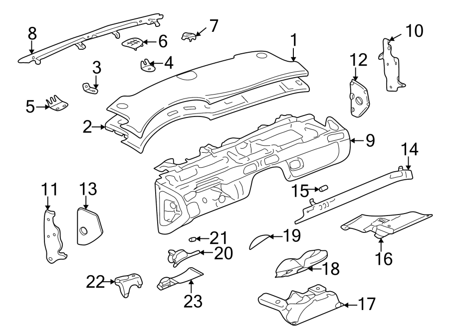 Diagram INSTRUMENT PANEL. for your 2005 Chevrolet Silverado 3500 LS Cab & Chassis  