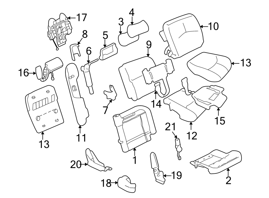 21SEATS & TRACKS. FRONT SEAT COMPONENTS.https://images.simplepart.com/images/parts/motor/fullsize/BC98302.png