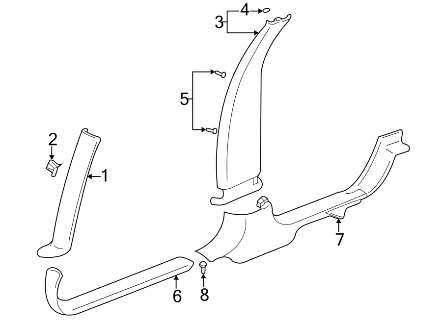 4Pillars. Rocker & floor. Interior trim.https://images.simplepart.com/images/parts/motor/fullsize/BC98332.png