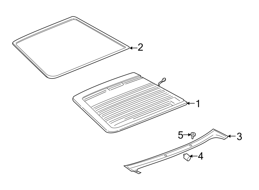 Diagram BACK GLASS. REVEAL MOLDINGS. for your 2007 Chevrolet Tahoe    