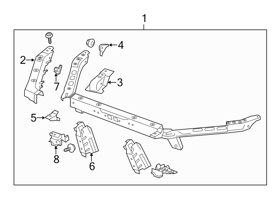 Diagram RADIATOR SUPPORT. for your 2015 Chevrolet Suburban    