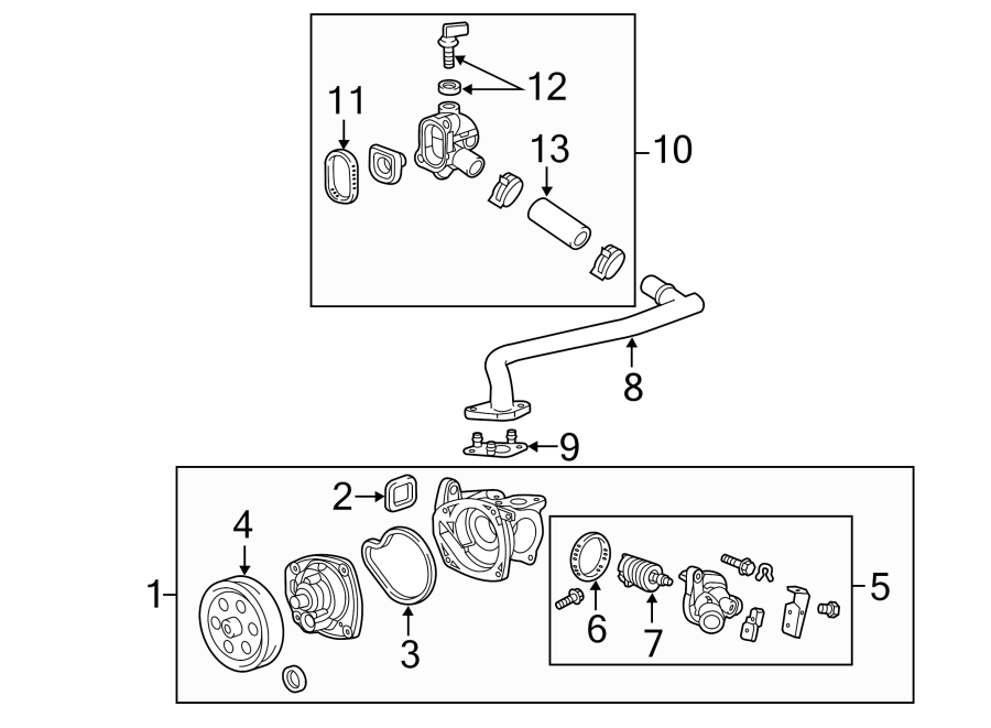 Diagram WATER PUMP. for your Oldsmobile