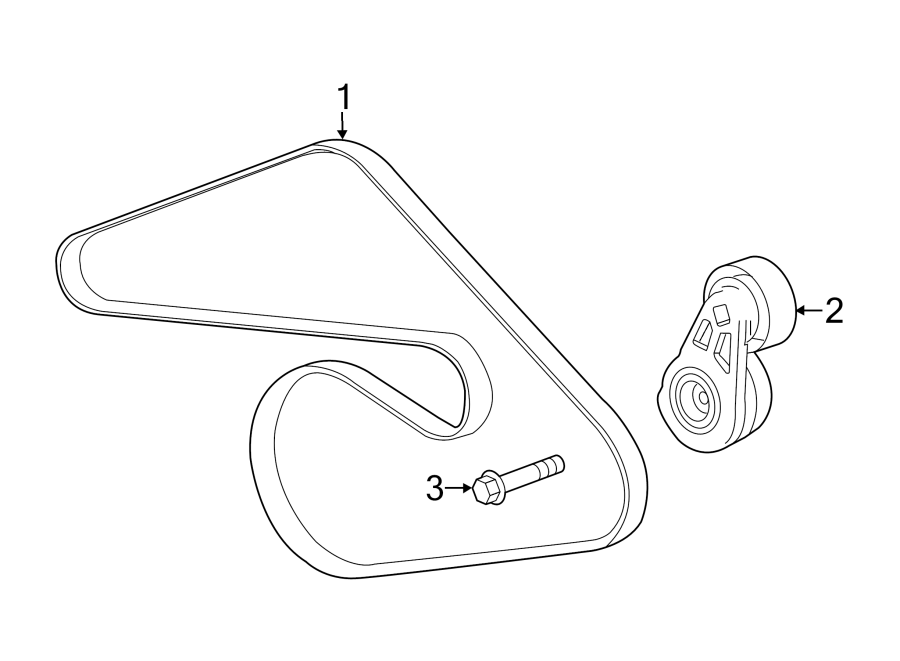 Diagram BELTS & PULLEYS. for your 2001 GMC Yukon   