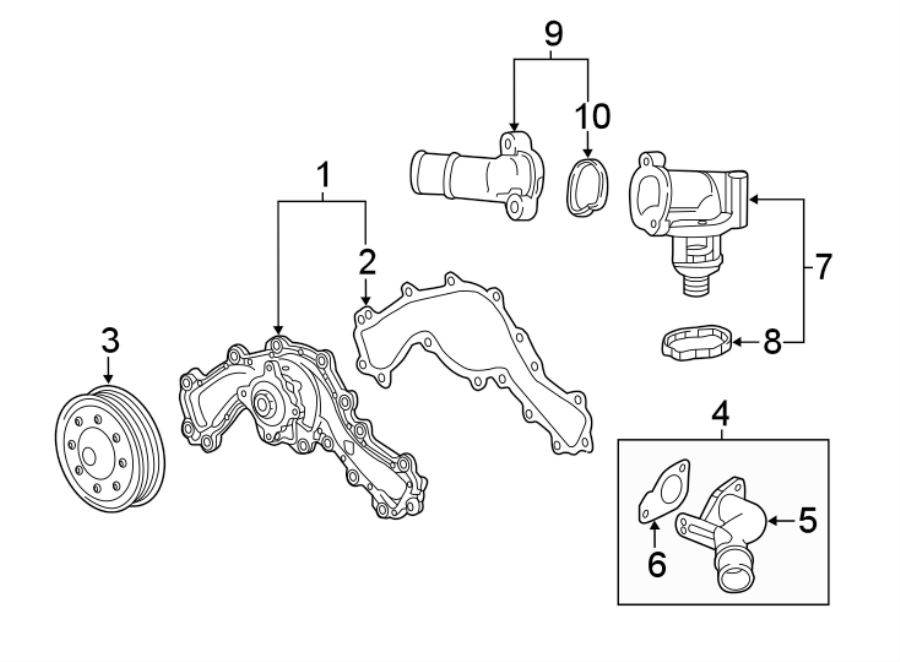 Diagram WATER PUMP. for your 2013 GMC Yukon   