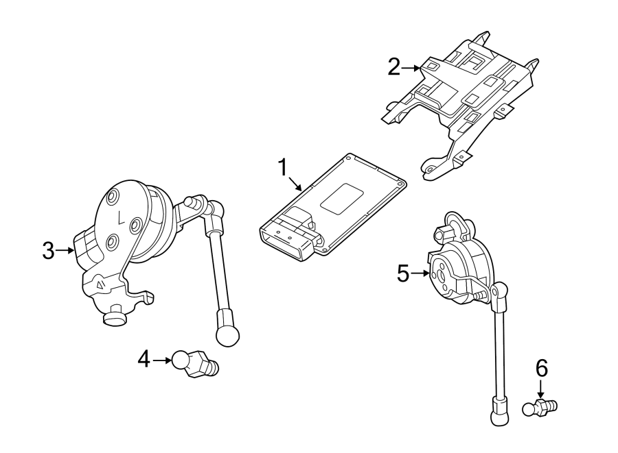 Diagram RIDE CONTROL COMPONENTS. for your Cadillac