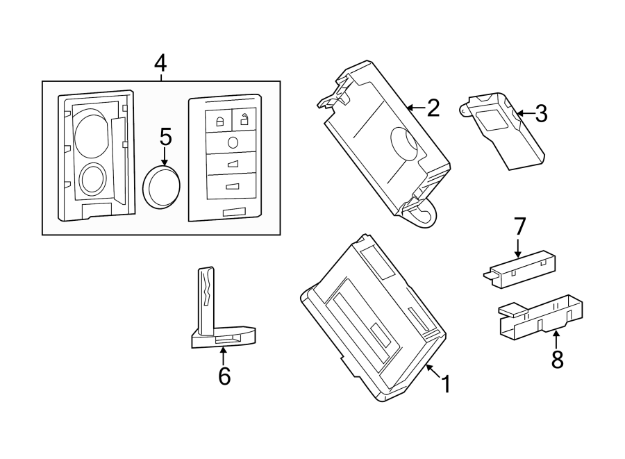 Diagram KEYLESS ENTRY COMPONENTS. for your 2016 Chevrolet Spark 1.4L Ecotec M/T LT Hatchback 