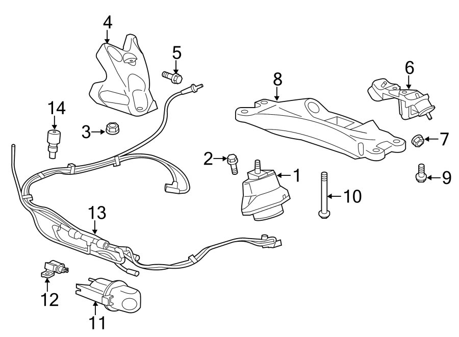 ENGINE & TRANS MOUNTING. Diagram