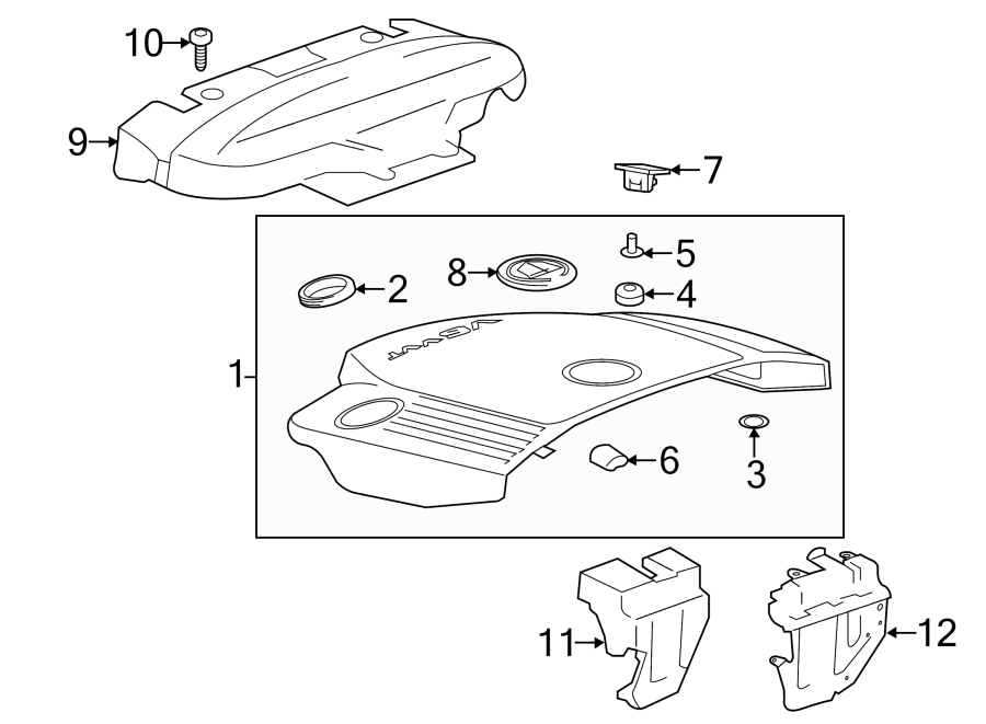 Diagram ENGINE APPEARANCE COVER. for your 2002 Chevrolet Camaro   