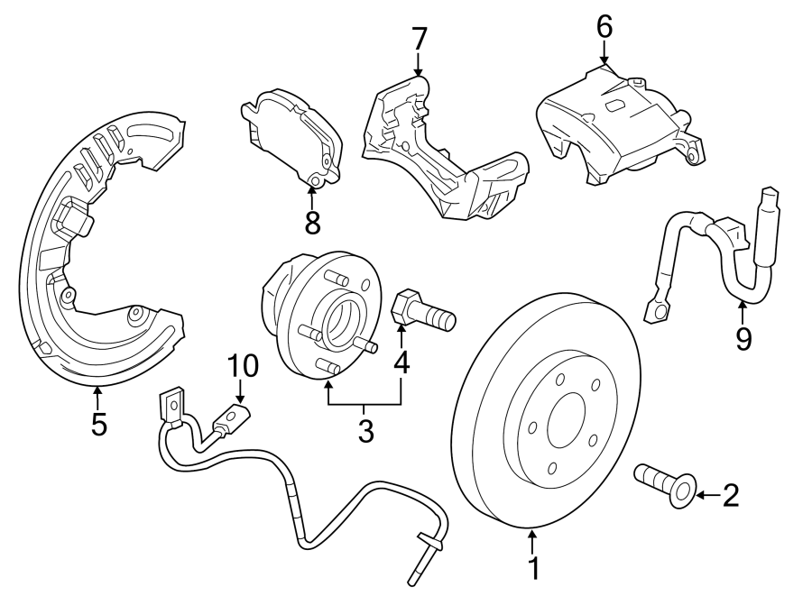 Diagram FRONT SUSPENSION. BRAKE COMPONENTS. for your 2022 Chevrolet Camaro 6.2L V8 M/T ZL1 Coupe 