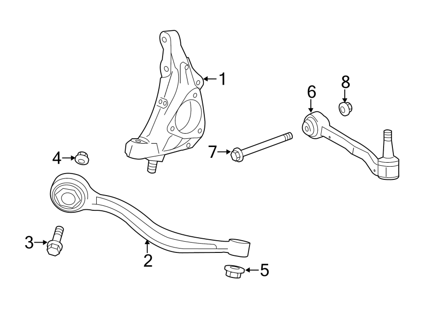 Diagram FRONT SUSPENSION. SUSPENSION COMPONENTS. for your Cadillac