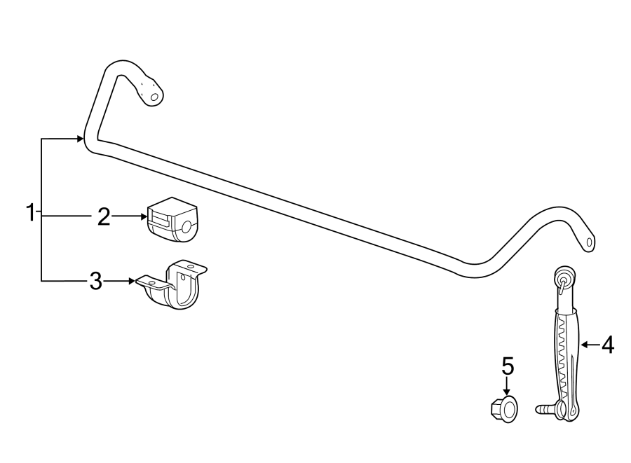 Diagram FRONT SUSPENSION. STABILIZER BAR & COMPONENTS. for your 2002 GMC Sierra 2500 HD  Base Standard Cab Pickup Fleetside 