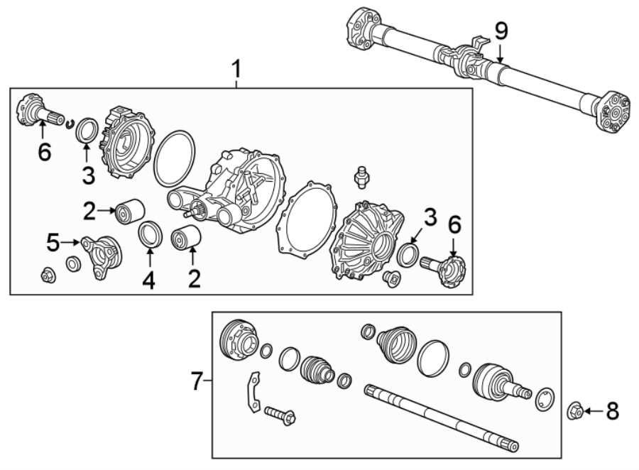 Diagram REAR SUSPENSION. for your 2012 GMC Sierra 2500 HD 6.0L Vortec V8 FLEX A/T 4WD SLT Extended Cab Pickup 