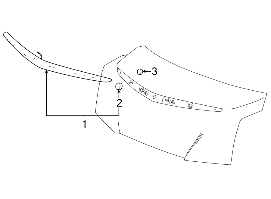 Diagram REAR LAMPS. HIGH MOUNTED STOP LAMP. for your 2025 Cadillac XT4   