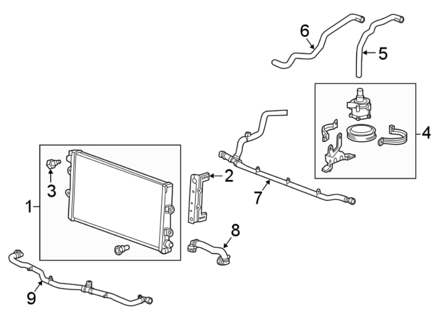 Diagram INTERCOOLER. for your 2023 Cadillac XT4 Luxury Sport Utility  