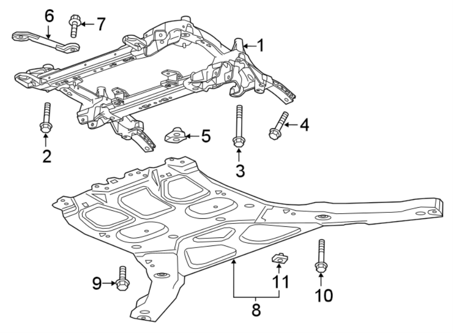 Diagram FRONT SUSPENSION. SUSPENSION MOUNTING. for your 2019 GMC Sierra 2500 HD 6.0L Vortec V8 CNG A/T 4WD SLT Extended Cab Pickup Fleetside 