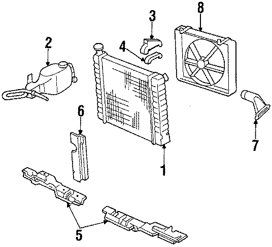 FAN. RADIATOR & COMPONENTS.