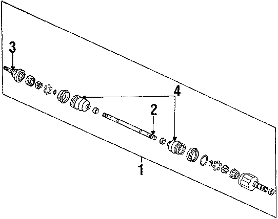 Diagram FRONT SUSPENSION. AXLE SHAFT & JOINTS. for your 2004 Chevrolet Blazer LS Sport Utility  