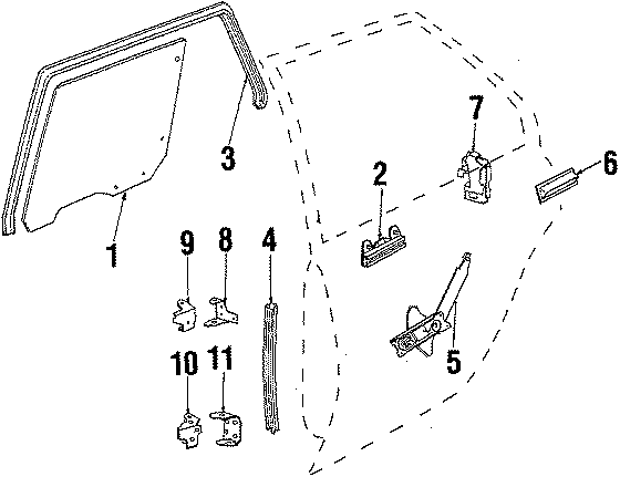 9REAR DOOR. GLASS & HARDWARE.https://images.simplepart.com/images/parts/motor/fullsize/BD2180.png