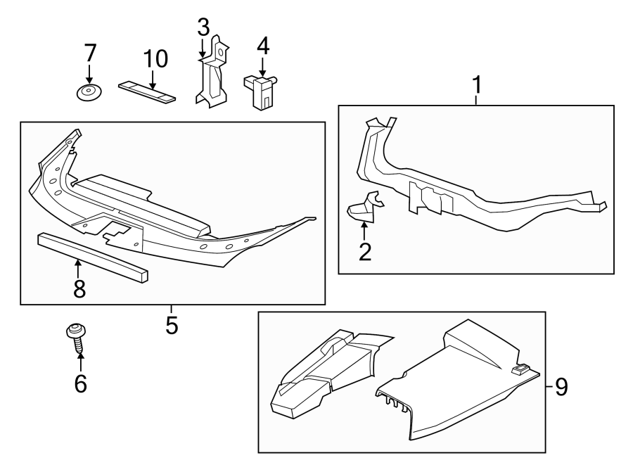 Diagram RADIATOR SUPPORT. for your 2020 Chevrolet Spark  LS Hatchback 