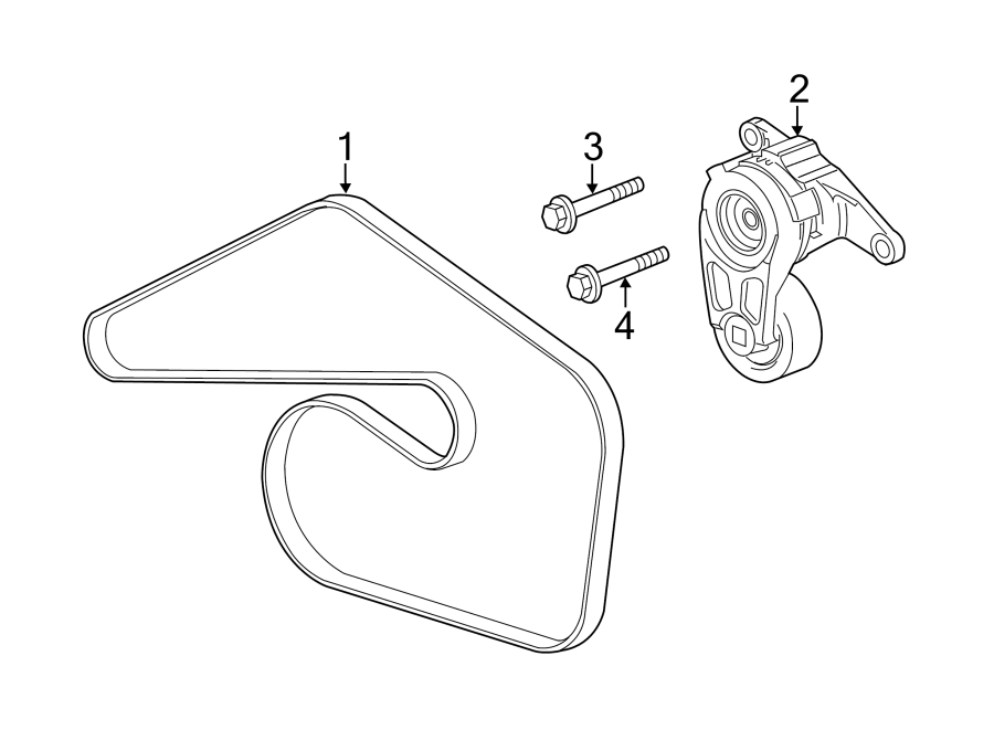 Diagram BELTS & PULLEYS. for your Cadillac