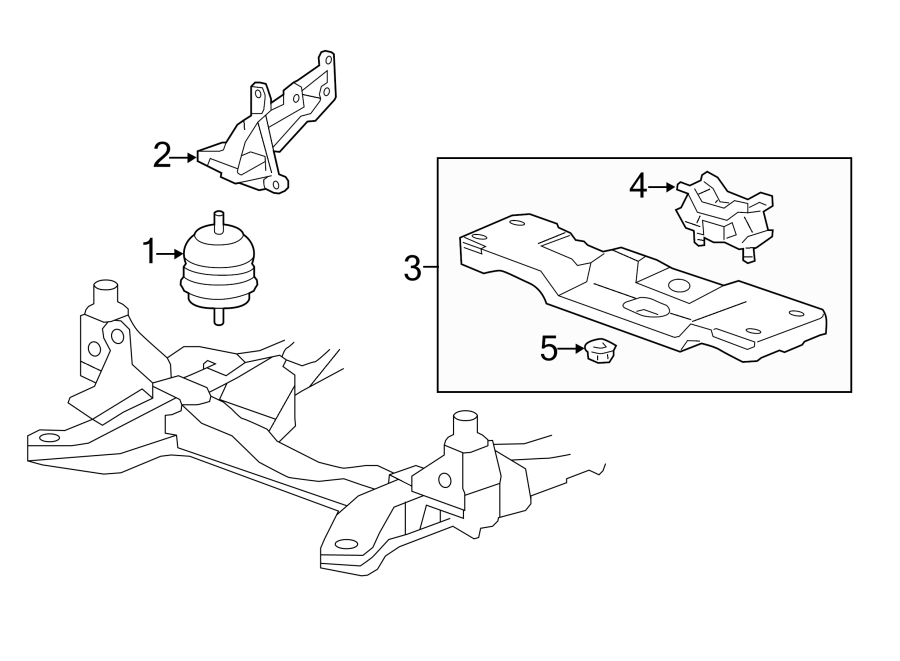 Diagram ENGINE & TRANS MOUNTING. for your Chevrolet