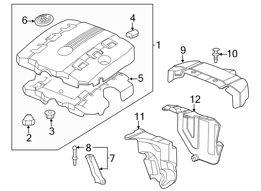 Diagram ENGINE APPEARANCE COVER. for your 2002 Chevrolet Camaro   