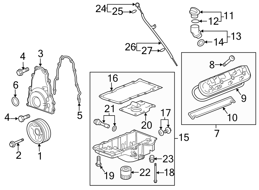 Diagram Engine parts. for your 2006 Chevrolet Tahoe    