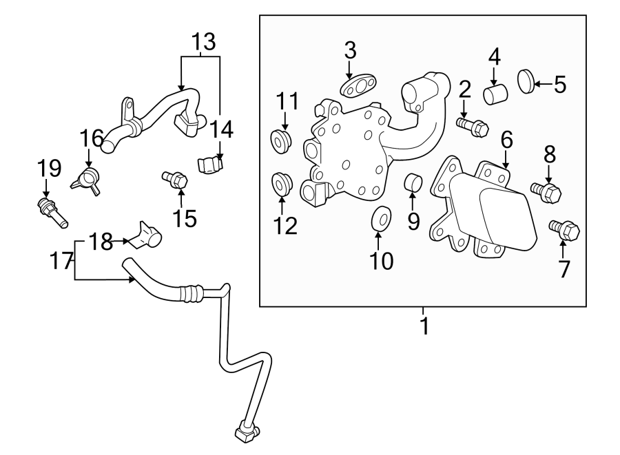 Diagram ENGINE PARTS. for your 2018 Buick Regal Sportback   