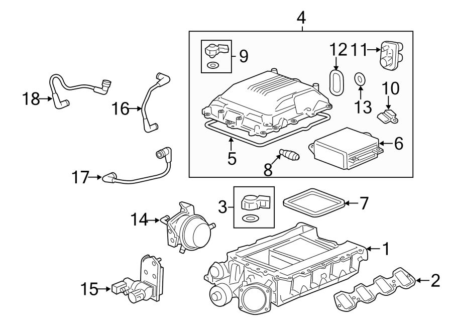 Diagram SUPERCHARGER & COMPONENTS. for your 2017 Chevrolet Spark 1.4L Ecotec CVT ACTIV Hatchback 