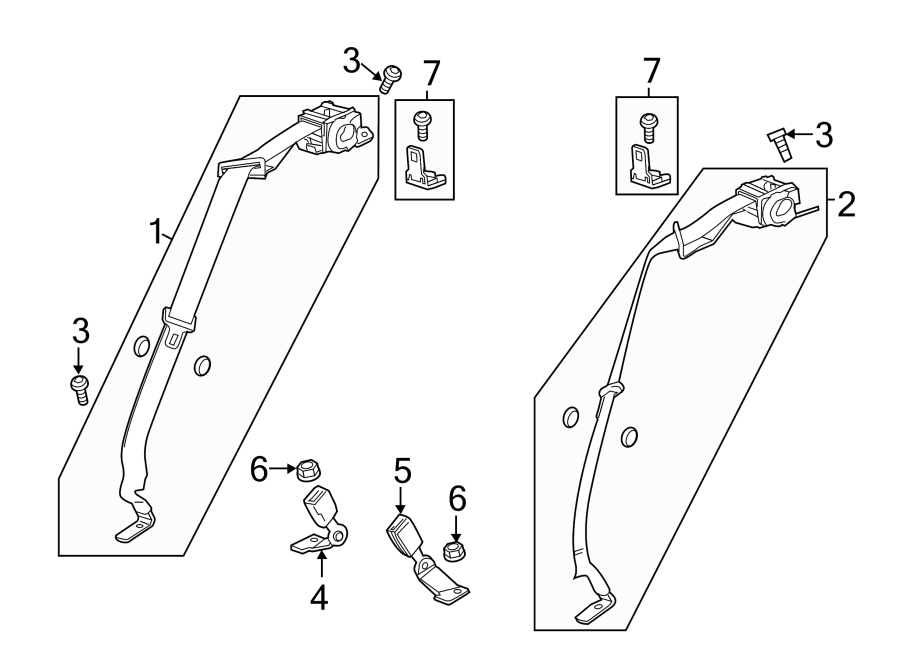 RESTRAINT SYSTEMS. REAR SEAT BELTS.