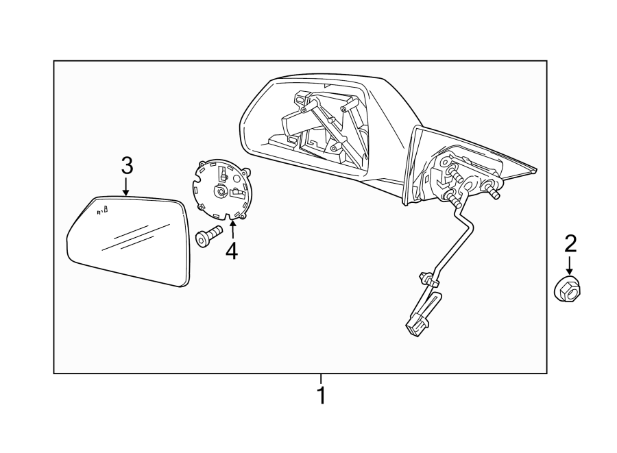 Diagram DOOR. OUTSIDE MIRRORS. for your 2025 Chevrolet Blazer   