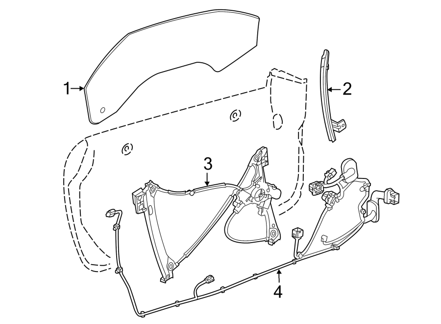 Diagram Door. Glass & hardware. for your 2019 Chevrolet Spark   