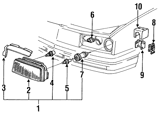 Diagram FRONT LAMPS. HEADLAMP COMPONENTS. for your 2012 Cadillac Escalade EXT   