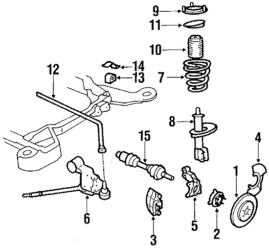 Diagram WHEELS & FRONT SUSPENSION. for your 2011 GMC Sierra 2500 HD 6.6L Duramax V8 DIESEL A/T RWD WT Extended Cab Pickup Fleetside 