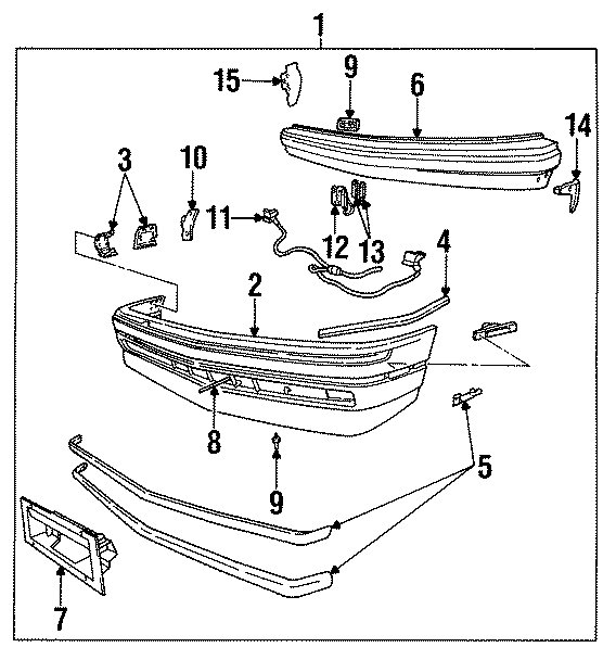 Cadillac Allante Bumper Cover Bracket. (Rear). Rear. Body - 1633233 ...