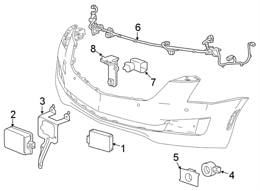 Diagram FRONT BUMPER & GRILLE. ELECTRICAL COMPONENTS. for your 2010 Chevrolet Suburban 1500   