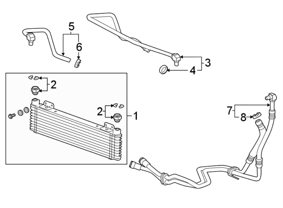 Diagram OIL COOLER. for your 2021 Chevrolet Camaro 6.2L V8 M/T SS Coupe 