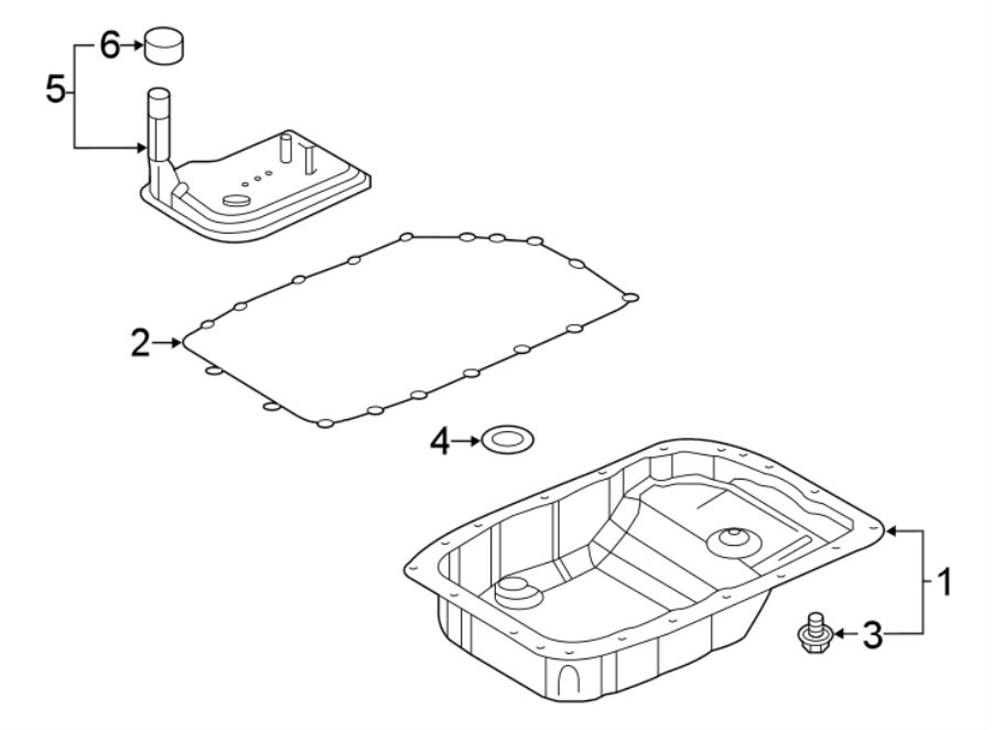 Diagram TRANSMISSION COMPONENTS. for your 2021 GMC Sierra 2500 HD 6.6L Duramax V8 DIESEL A/T RWD SLT Crew Cab Pickup 