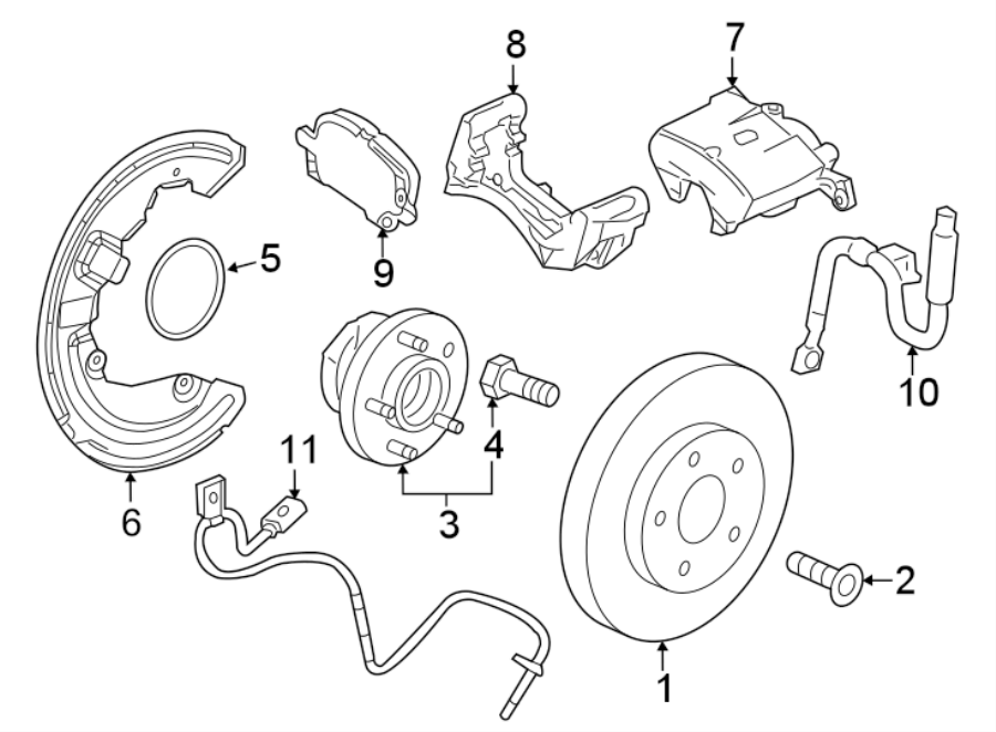 Diagram FRONT SUSPENSION. BRAKE COMPONENTS. for your 2022 Chevrolet Camaro 6.2L V8 M/T ZL1 Coupe 