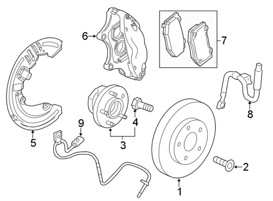 Diagram FRONT SUSPENSION. BRAKE COMPONENTS. for your Cadillac