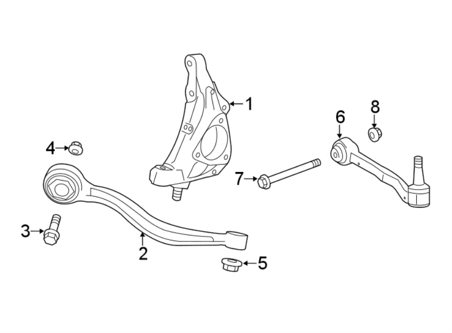 Diagram FRONT SUSPENSION. SUSPENSION COMPONENTS. for your Cadillac