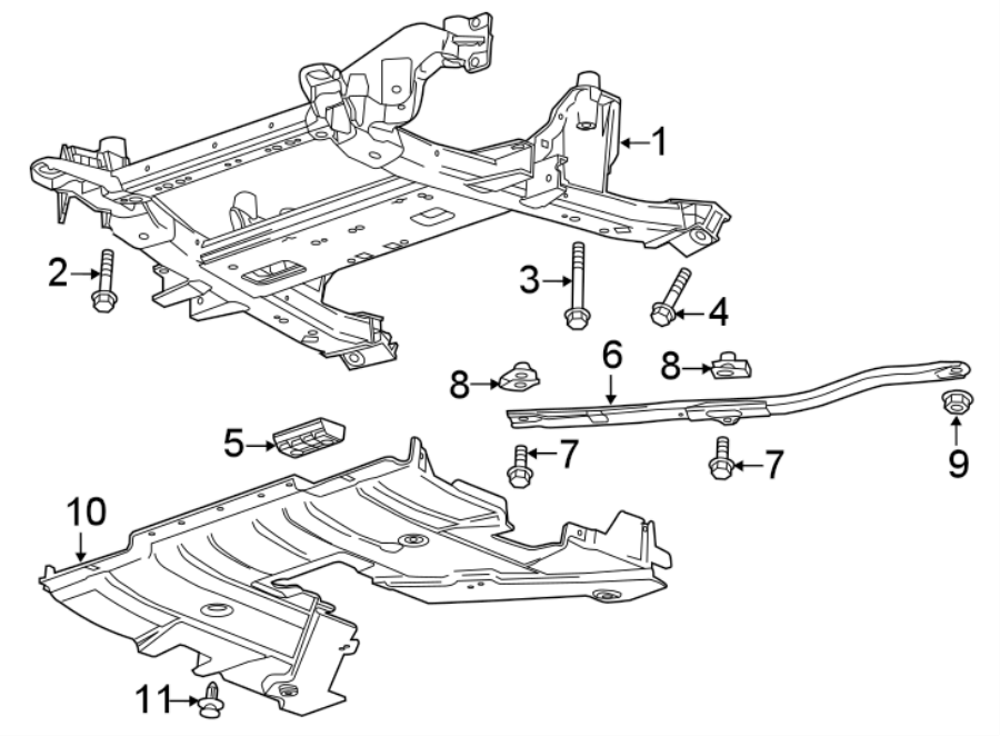 Diagram FRONT SUSPENSION. SUSPENSION MOUNTING. for your 2019 GMC Sierra 2500 HD 6.0L Vortec V8 A/T 4WD Denali Crew Cab Pickup Fleetside 