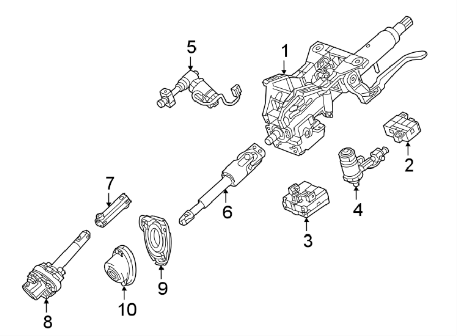 Diagram STEERING COLUMN ASSEMBLY. for your 2021 GMC Sierra 2500 HD 6.6L V8 A/T RWD Base Extended Cab Pickup 