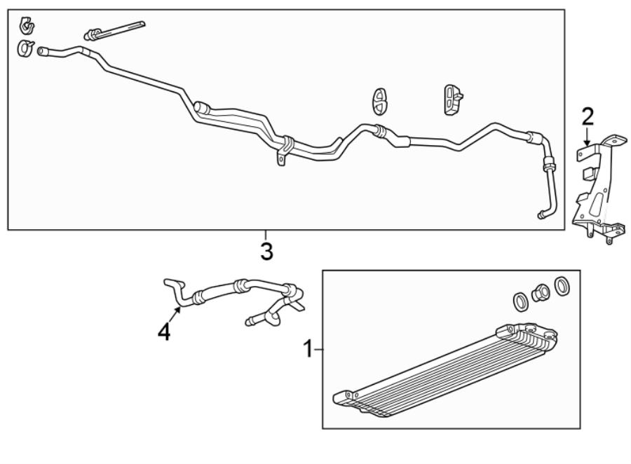 Diagram TRANS OIL COOLER. for your 2022 Chevrolet Camaro  LT Coupe 