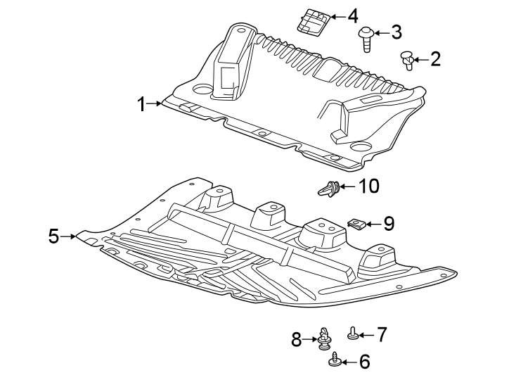 Diagram Radiator support. Splash shields. for your 2007 GMC Sierra 1500 Classic SL Extended Cab Pickup 4.8L Vortec V8 M/T 4WD 