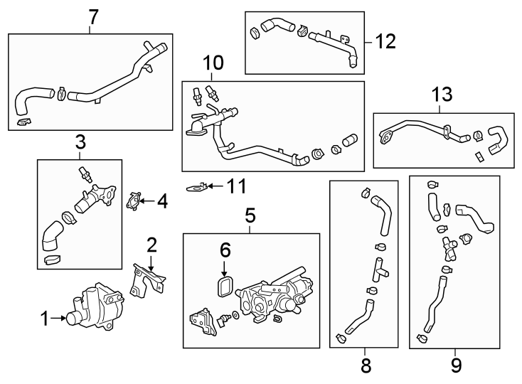 Diagram Water pump. for your 2019 Chevrolet Equinox   