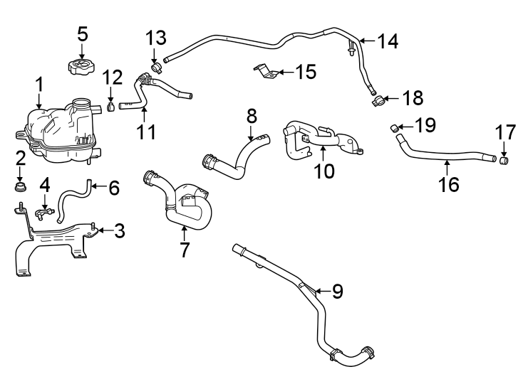 Diagram Coolant reservoir. for your 2007 GMC Sierra 2500 HD WT Extended Cab Pickup 6.6L Duramax V8 DIESEL A/T RWD 