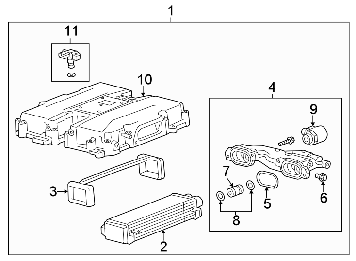 Diagram Intercooler. for your 1995 Chevrolet K2500  Base Standard Cab Pickup Fleetside 4.3L Chevrolet V6 A/T 