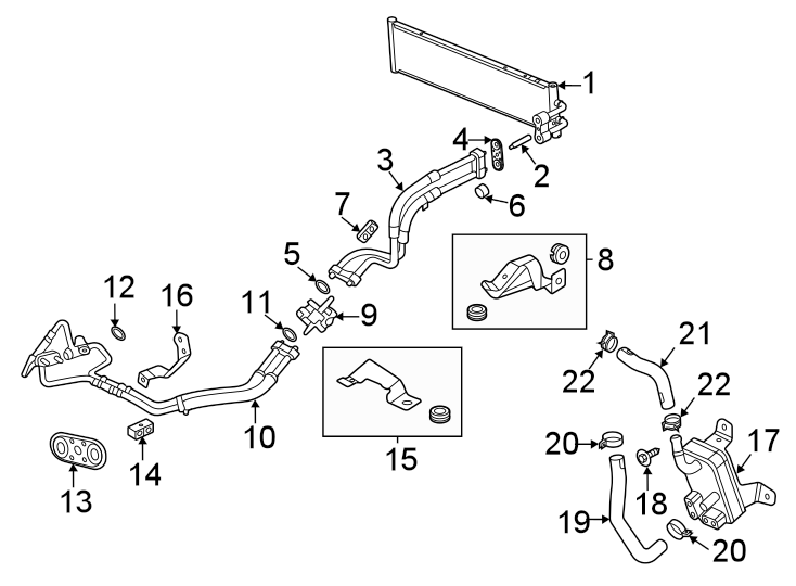 Diagram TRANS oil cooler. for your 2018 Chevrolet Equinox   